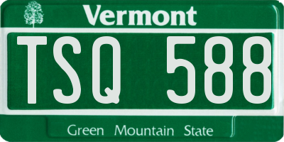 VT license plate TSQ588