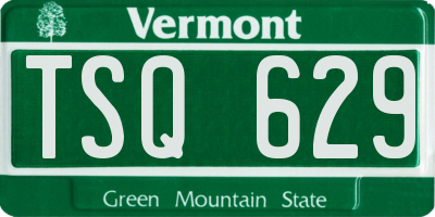VT license plate TSQ629