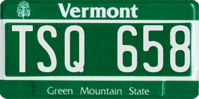 VT license plate TSQ658