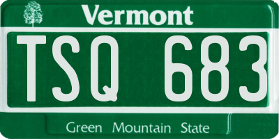 VT license plate TSQ683