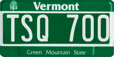 VT license plate TSQ700