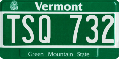 VT license plate TSQ732