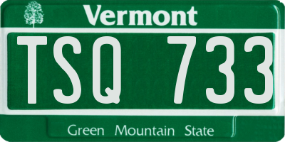 VT license plate TSQ733
