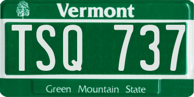 VT license plate TSQ737