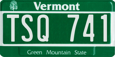 VT license plate TSQ741