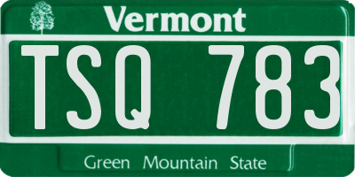 VT license plate TSQ783