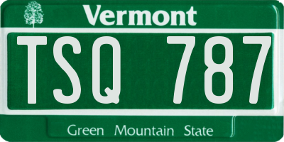 VT license plate TSQ787