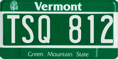 VT license plate TSQ812