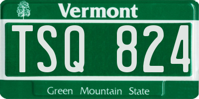 VT license plate TSQ824