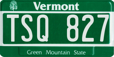 VT license plate TSQ827