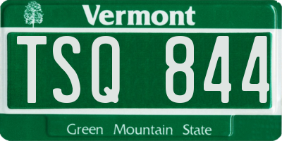 VT license plate TSQ844