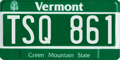 VT license plate TSQ861