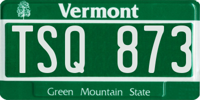 VT license plate TSQ873