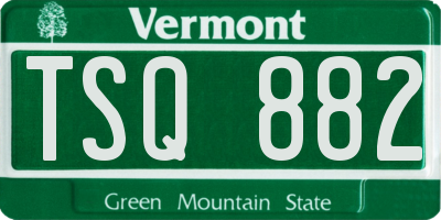 VT license plate TSQ882