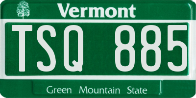 VT license plate TSQ885
