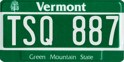 VT license plate TSQ887