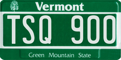 VT license plate TSQ900