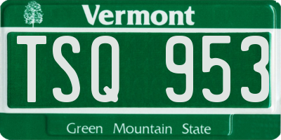 VT license plate TSQ953