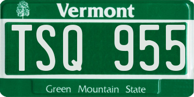 VT license plate TSQ955