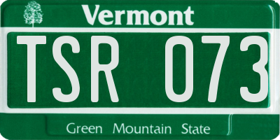 VT license plate TSR073