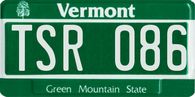 VT license plate TSR086