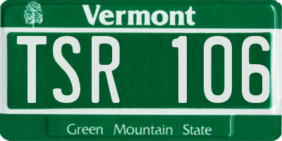 VT license plate TSR106