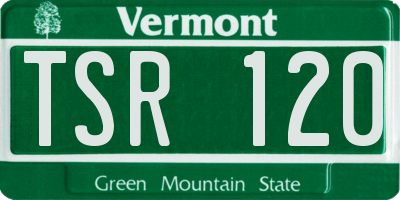 VT license plate TSR120