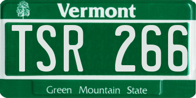 VT license plate TSR266