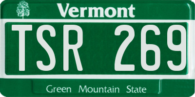 VT license plate TSR269