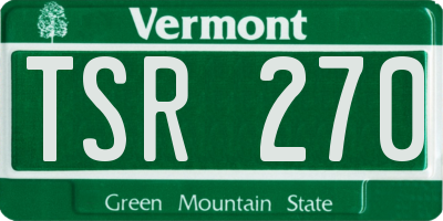 VT license plate TSR270