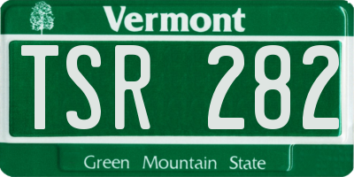 VT license plate TSR282