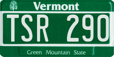 VT license plate TSR290