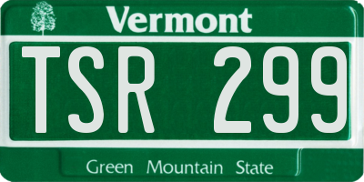VT license plate TSR299