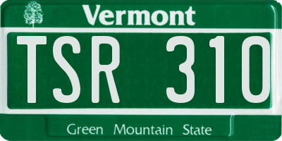 VT license plate TSR310