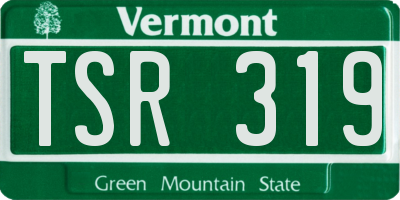 VT license plate TSR319