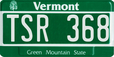 VT license plate TSR368