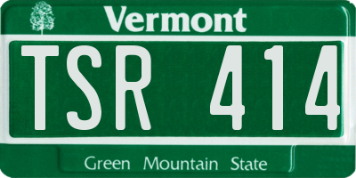 VT license plate TSR414