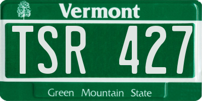 VT license plate TSR427