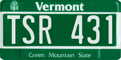 VT license plate TSR431