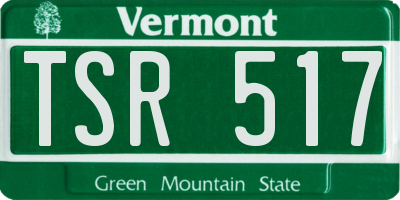 VT license plate TSR517