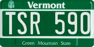 VT license plate TSR590