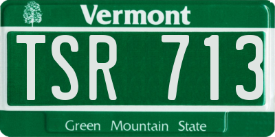 VT license plate TSR713