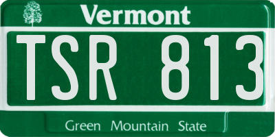 VT license plate TSR813