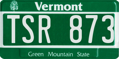 VT license plate TSR873