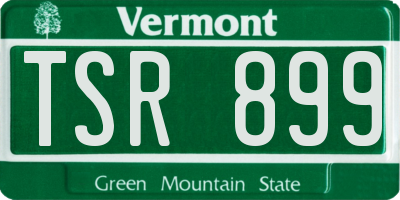 VT license plate TSR899