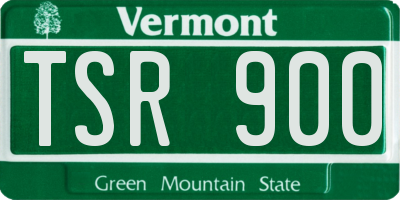 VT license plate TSR900