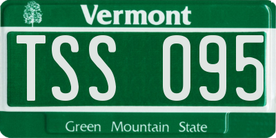 VT license plate TSS095