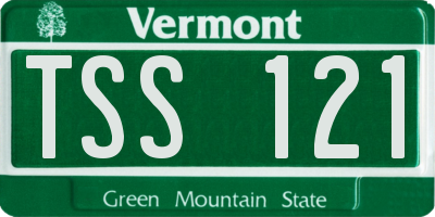 VT license plate TSS121