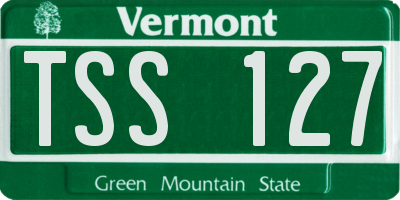 VT license plate TSS127