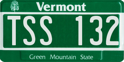 VT license plate TSS132